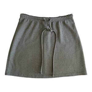 NWOT, VINTAGE BLUE, WOMENS A-LINE, MINI SKIRT WITH TIE AT WAIST. SIZE SMALL.